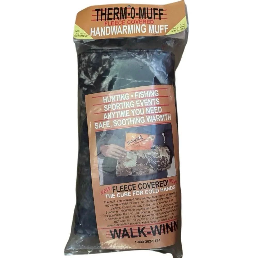 Vintage Walk-Winn Therm-O-Muff Fleece Covered Handwarming Muff NOS
